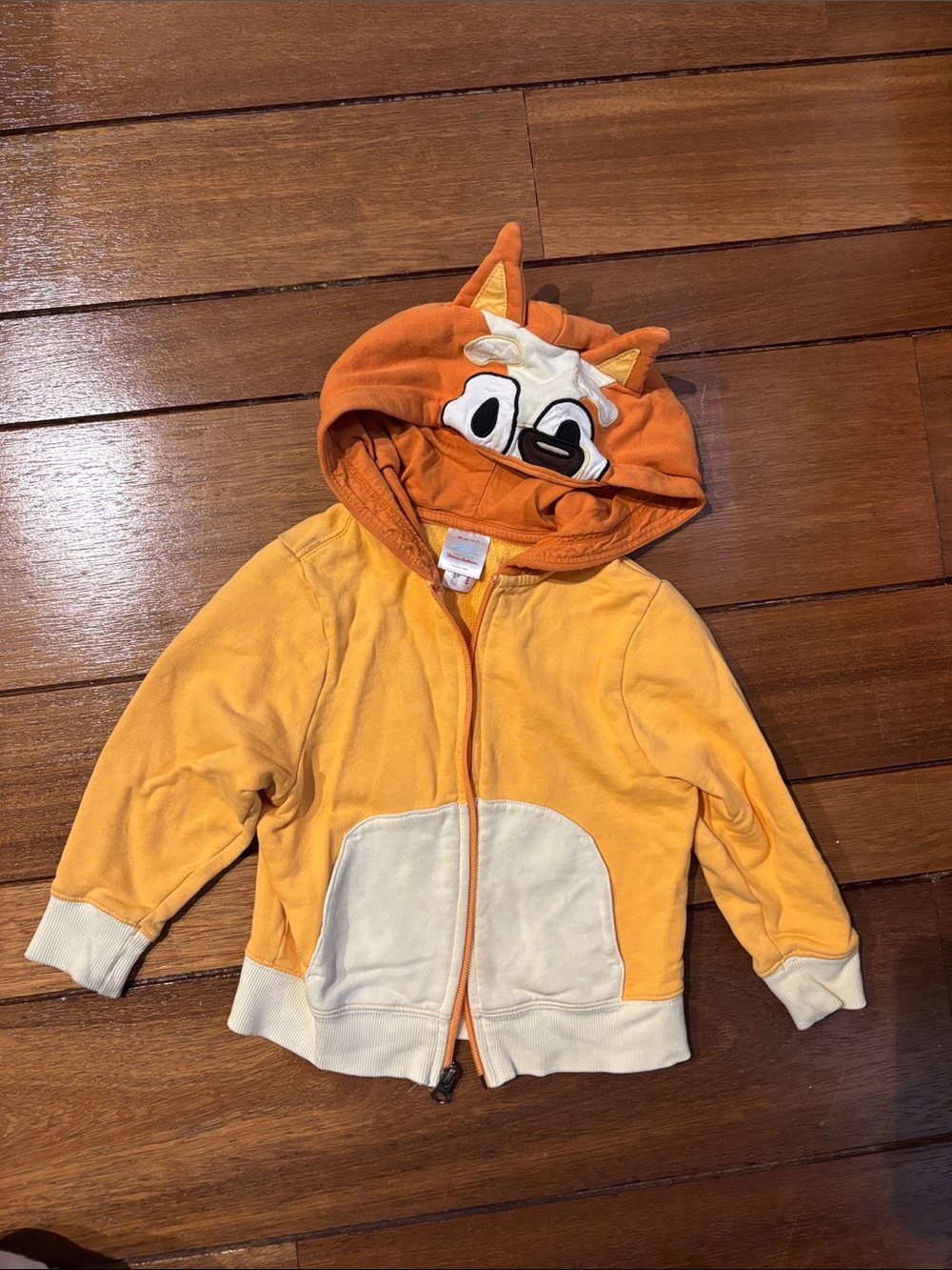 Hanna Andersson Bingo Bluey Orange Character Hoodie Jacket 3T